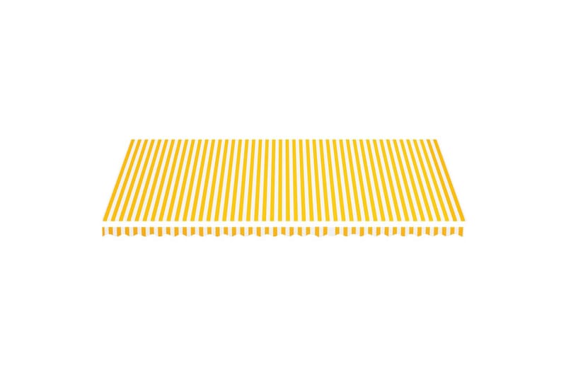 Erstatningsduk for markise gul og hvit 6x3,5 m - Markisevev & markisestoff