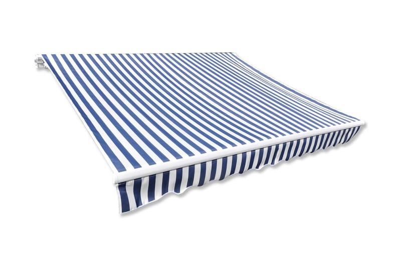 Markiseduk blå og hvit 4 x 3 m (ramme ikke inkludert) - Blå|Hvit - Markisevev & markisestoff