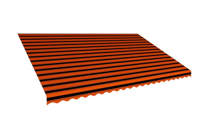 Markiseduk oransje og brun 500x300 cm - Markisevev & markisestoff