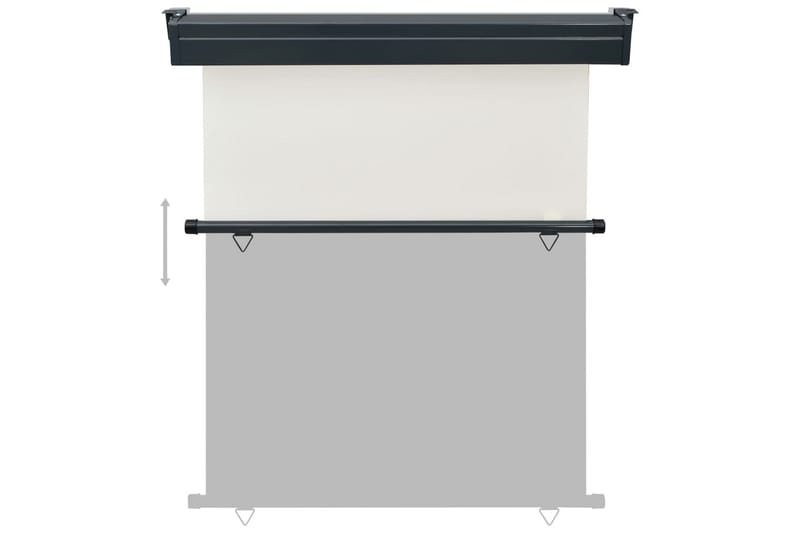 Sidemarkise for balkong 140x250 cm kremhvit - Krem - Sidemarkise - Markiser