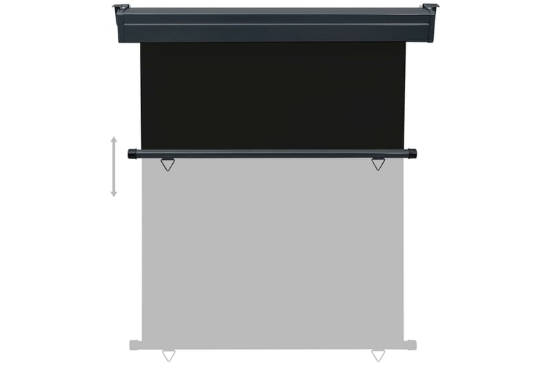 Sidemarkise for balkong 140x250 cm svart - Svart - Sidemarkise - Markiser