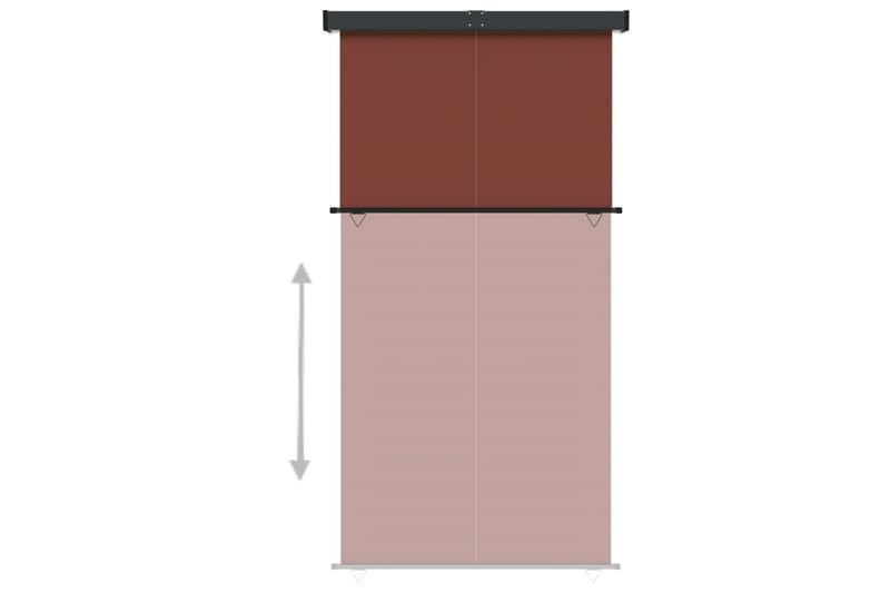 Sidemarkise for balkong 160x250 cm brun - Brun - Markiser - Vindusmarkise