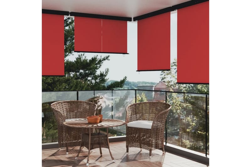 Sidemarkise for balkong 160x250 cm rød - Rød - Markiser - Vindusmarkise