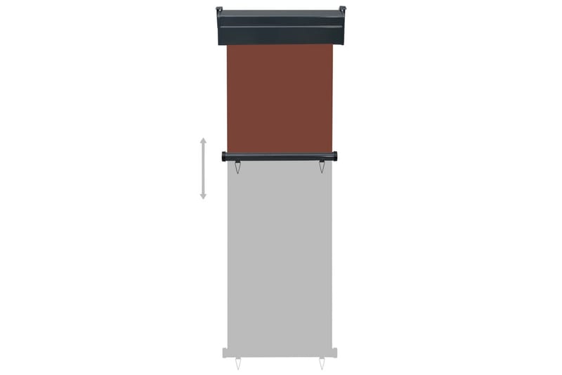 Sidemarkise for balkong 60x250 cm brun - Brun - Sidemarkise - Markiser