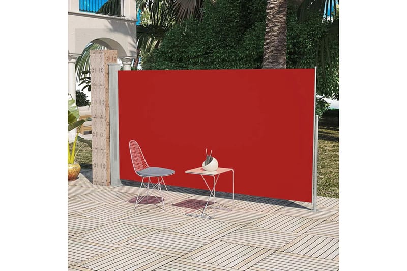 Uteplass Terasse Side Solskjerm 160 x 300 cm - Rød - Rød - Sidemarkise - Markiser