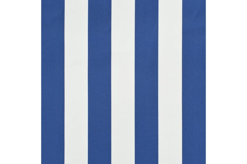 Uttrekkbar markise 250x150 cm blå og hvit - Markiser - Vindusmarkise