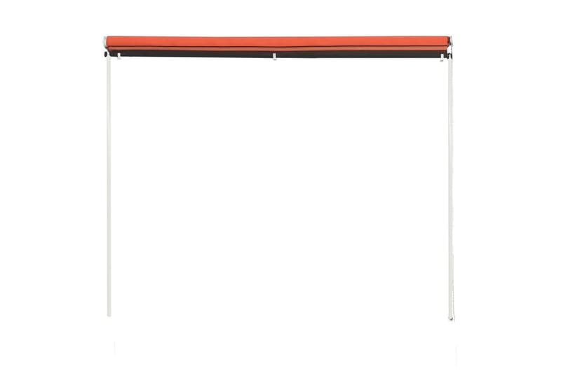 Uttrekkbar markise 250x150 cm oransje og brun - Flerfarget - Markiser - Vindusmarkise