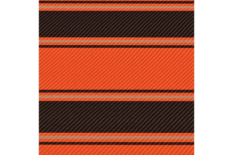 Uttrekkbar markise 300x150 cm oransje og brun - Flerfarget - Markiser - Terrassemarkise