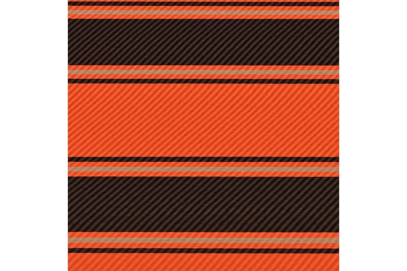 Uttrekkbar markise 350x150 cm oransje og brun - Flerfarget - Markiser - Terrassemarkise
