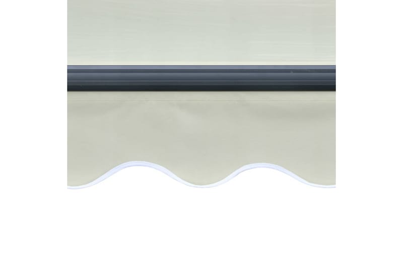 Uttrekkbar markise med vindsensor & LED 400x300 cm kremhvit - Markiser - Vindusmarkise