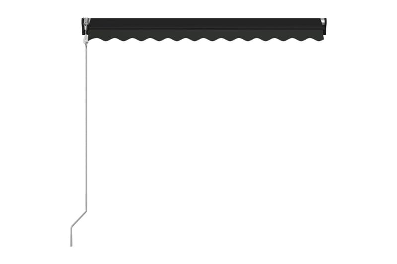 Uttrekkbar markise med vindsensor og LED 300x250cm antrasitt - Markiser - Terrassemarkise