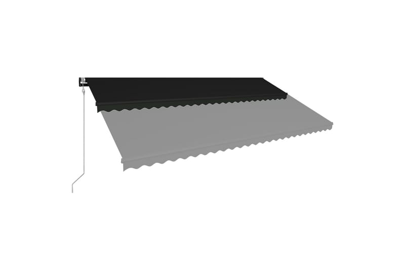 Uttrekkbar markise med vindsensor og LED 600x300cm antrasitt - Markiser - Terrassemarkise