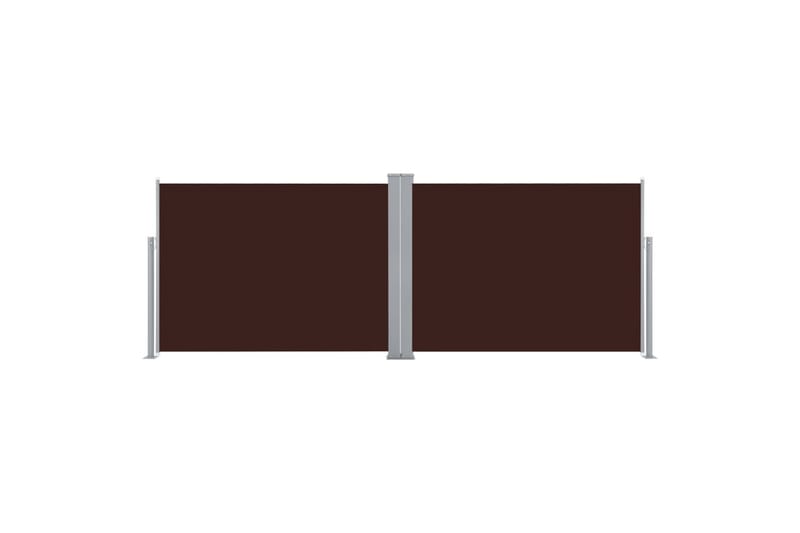 Uttrekkbar sidemarkise 100x1000 cm brun - Sidemarkise - Markiser