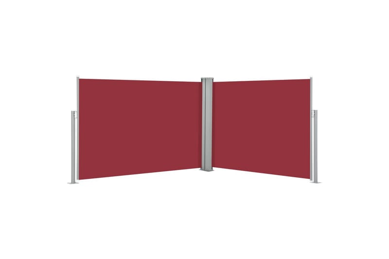 Uttrekkbar sidemarkise 100x1000 cm rød - Sidemarkise - Markiser