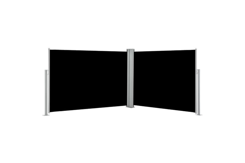 Uttrekkbar sidemarkise 100x1000 cm svart - Sidemarkise - Markiser