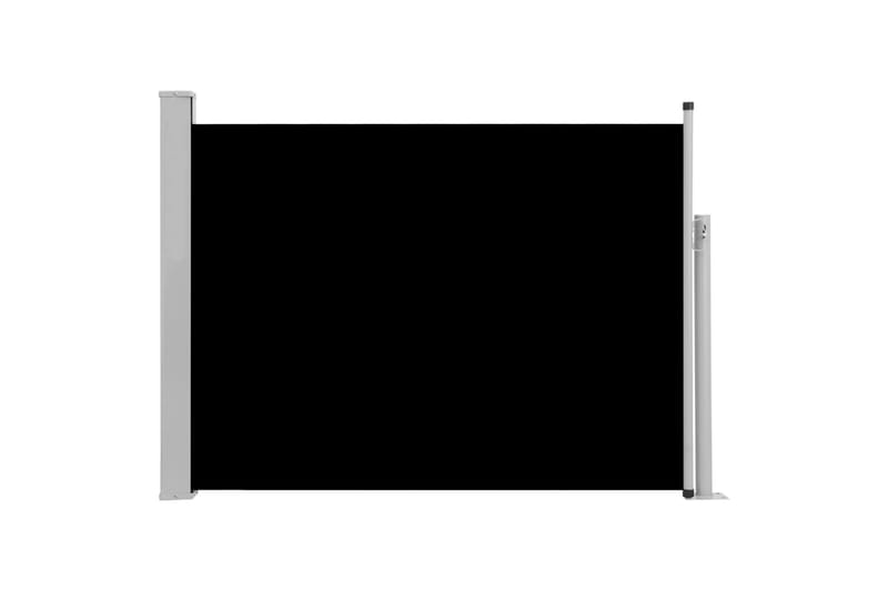 Uttrekkbar sidemarkise 100x500 cm svart - Svart - Markiser - Sidemarkise