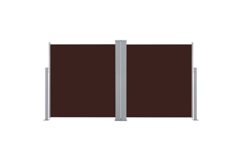 Uttrekkbar sidemarkise 100x600 cm brun - Sidemarkise - Markiser
