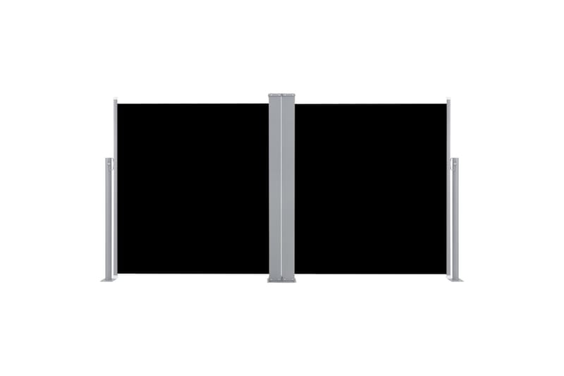 Uttrekkbar sidemarkise 100x600 cm svart - Markiser - Sidemarkise