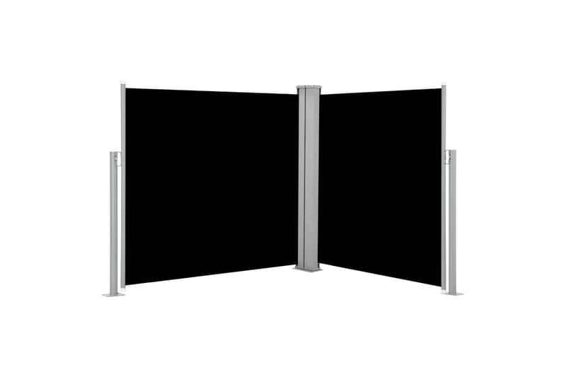 Uttrekkbar sidemarkise 100x600 cm svart - Sidemarkise - Markiser