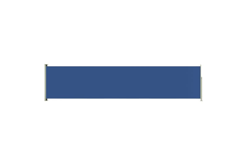 Uttrekkbar sidemarkise 117x500 cm blå - Blå - Sidemarkise - Markiser