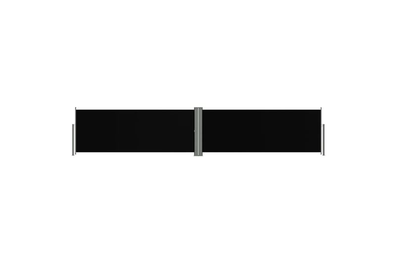 Uttrekkbar sidemarkise 117x600 cm svart - Svart - Sidemarkise - Markiser