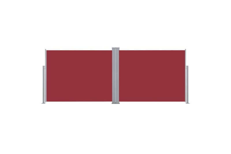 Uttrekkbar sidemarkise 140x1000 cm rød - Sidemarkise - Markiser