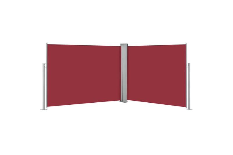 Uttrekkbar sidemarkise 140x1000 cm rød - Sidemarkise - Markiser