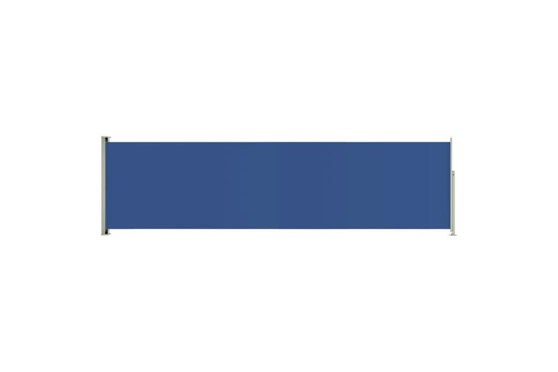 Uttrekkbar sidemarkise 140x500 cm blå - Blå - Sidemarkise - Markiser