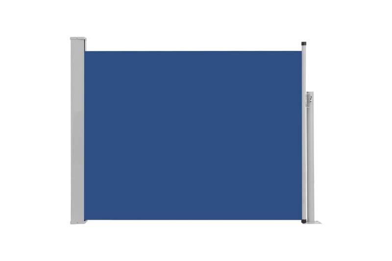 Uttrekkbar sidemarkise 140x500 cm blå - Sidemarkise - Markiser