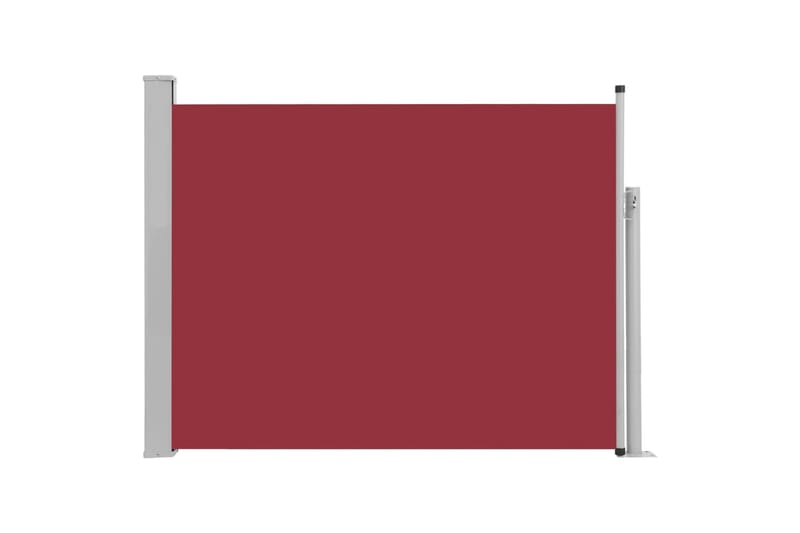 Uttrekkbar sidemarkise 140x500 cm rød - Sidemarkise - Markiser