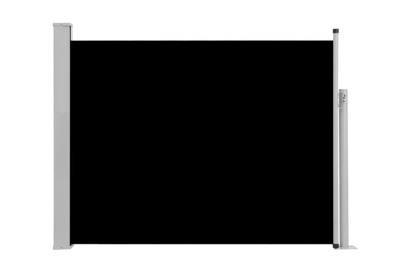 Uttrekkbar sidemarkise 140x500 cm svart - Sidemarkise - Markiser