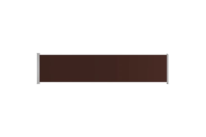 Uttrekkbar sidemarkise 140x600 cm brun - Brun - Markiser - Sidemarkise