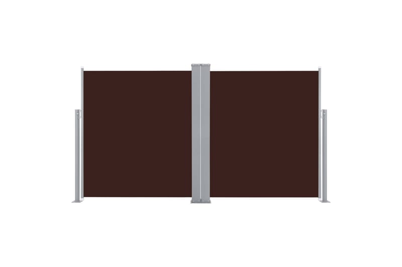 Uttrekkbar sidemarkise 140x600 cm brun - Sidemarkise - Markiser