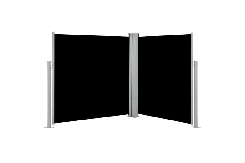 Uttrekkbar sidemarkise 140x600 cm svart - Markiser - Sidemarkise