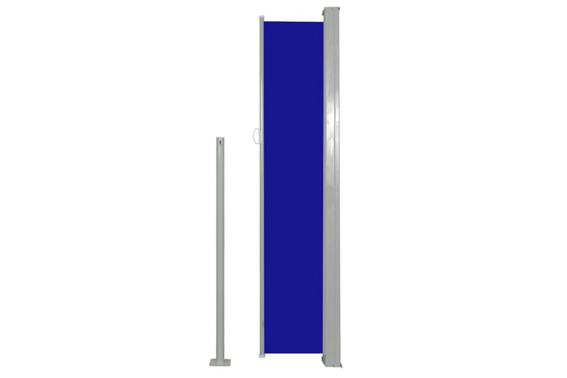 Uttrekkbar sidemarkise 160 x 500 cm blå - Sidemarkise - Markiser