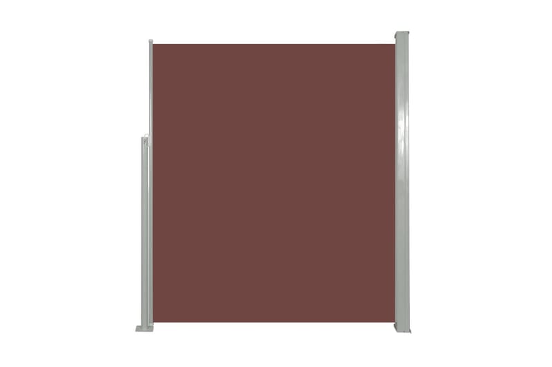 Uttrekkbar sidemarkise 160 x 500 cm brun - Sidemarkise - Markiser