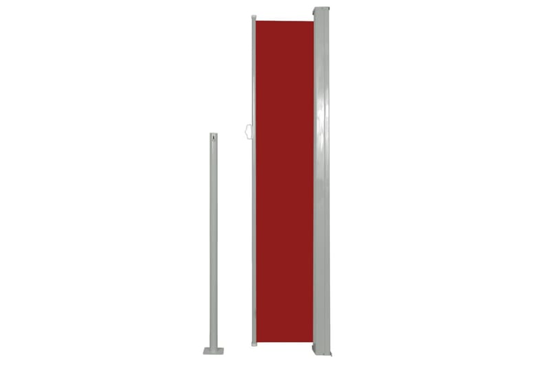 Uttrekkbar sidemarkise 160 x 500 cm rød - Sidemarkise - Markiser