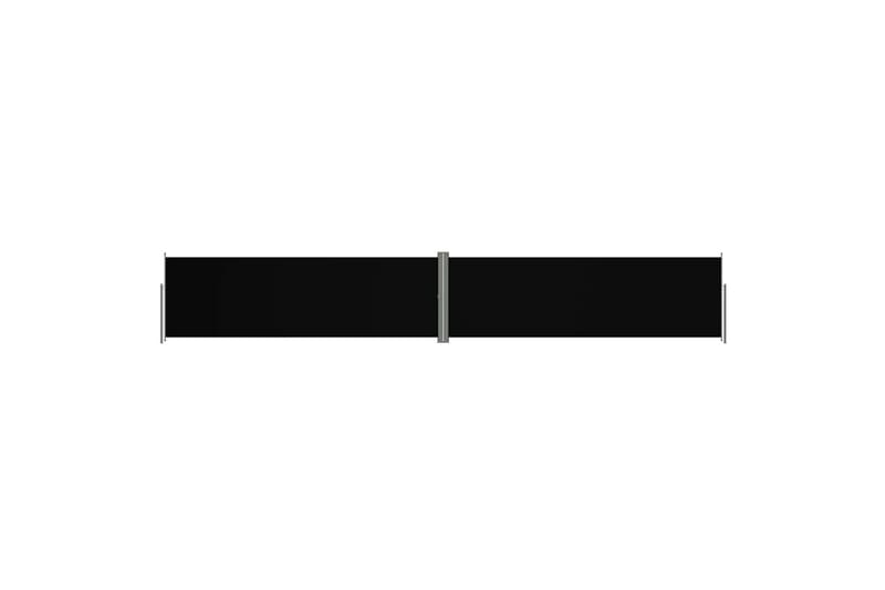 Uttrekkbar sidemarkise 160x1000 cm svart - Sidemarkise - Markiser