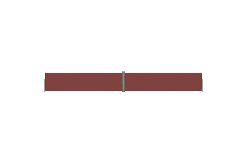 Uttrekkbar sidemarkise 160x1200 cm brun - Brun - Sidemarkise - Markiser