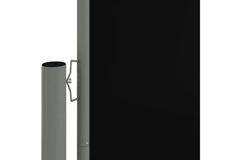 Uttrekkbar sidemarkise 160x1200 cm svart - Svart - Sidemarkise - Markiser