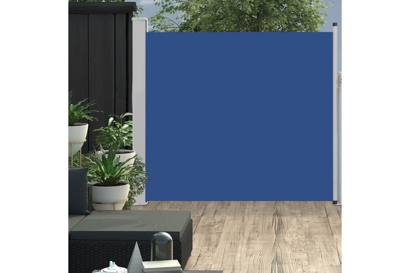 Uttrekkbar sidemarkise 170x300 cm blå - Sidemarkise - Markiser