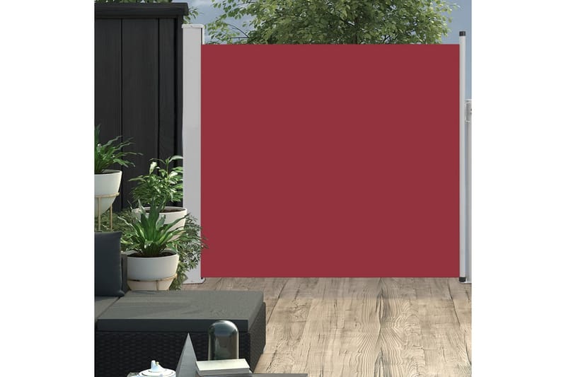 Uttrekkbar sidemarkise 170x300 cm rød - Sidemarkise - Markiser