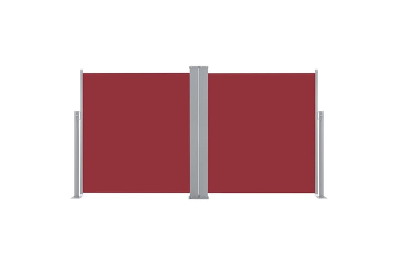 Uttrekkbar sidemarkise 170x600 cm rød - Sidemarkise - Markiser