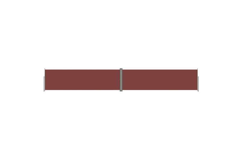 Uttrekkbar sidemarkise 180x1200 cm brun - Brun - Sidemarkise - Markiser