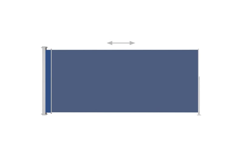 Uttrekkbar sidemarkise 180x500 cm blå - Blå - Sidemarkise - Markiser