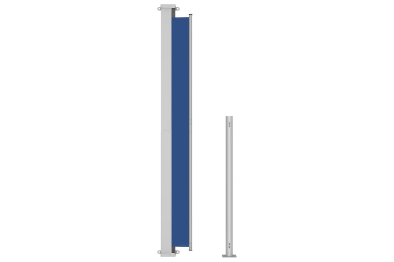 Uttrekkbar sidemarkise 180x500 cm blå - Blå - Sidemarkise - Markiser