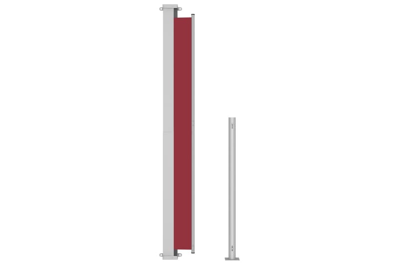 Uttrekkbar sidemarkise 180x500 cm rød - Rød - Sidemarkise - Markiser