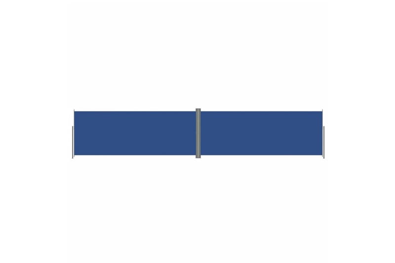 Uttrekkbar sidemarkise 200x1000 cm blå - Blå - Markiser - Sidemarkise