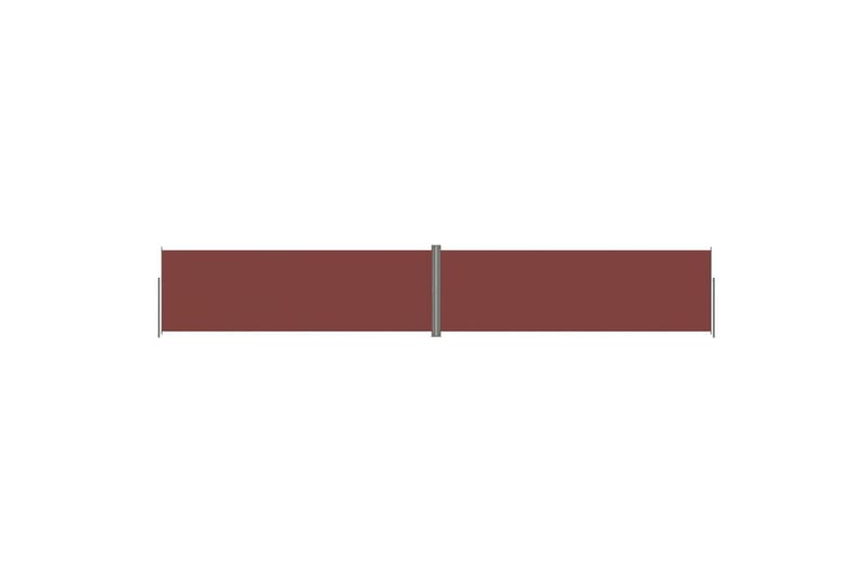 Uttrekkbar sidemarkise 200x1200 cm brun - Brun - Sidemarkise - Markiser