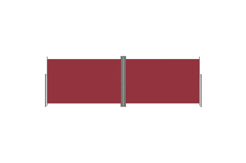 Uttrekkbar sidemarkise 200x600 cm rød - Rød - Sidemarkise - Markiser